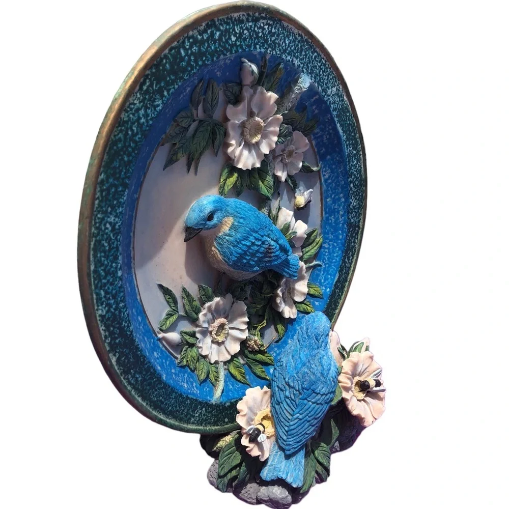 3D Bluebird Collectors Plate with Stand - Picture 2 of 7